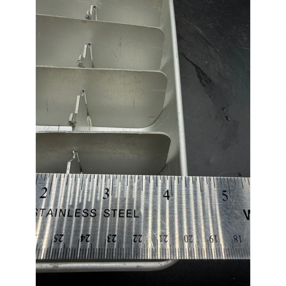 Vintage Aluminum Ice Cube Tray with Removable Metal Divider Insert Silver Tone